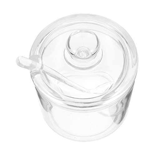 Garneck Elegant Acrylic Sugar Bowl Salt Container Set with Lids Perfect for Kitchen Countertop Display