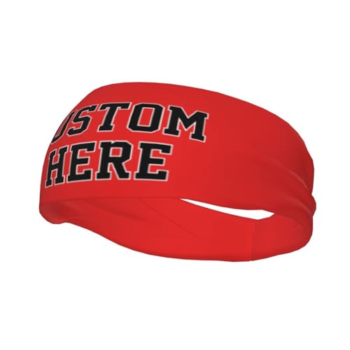 Image of Custom Sports Headband Custom Sweatband Bandana Add Your Image Logo Text Number. Bulk Custom Men Or Women Moisture Wicking Ventilate Elastic Headband