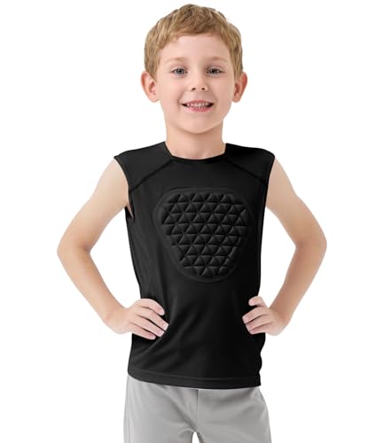 Dreammonkey 3T-9Y Toddlers Baseball Chest Protector Padded Compression Shirt Softball Lacrosse Rib Heart Sternum Guard