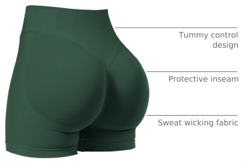 Image of VOYJOY Women Workout Impact Shorts 2.5 inch / 3.6 inch / 4.5 inch / 6 inch Scrunch Butt Booty | Tummy Control, High Waisted, Bike Short, Gentle Compression, for Women