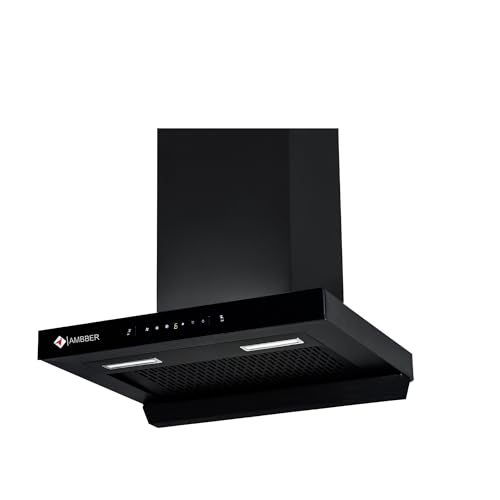 AMBBER Marvel Black Wall Mounted Kitchen Chimney 60 CM 1250 m³/hr. Powerful Suction,3 Speed Push Button Control, Filter less Technology (B0CW9JK866) Amazon Price History, Amazon Price Tracker