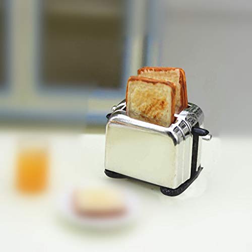 SXFSE Dollhouse Decoration Accessories, 1:12/1:6 Dollhouse Miniature Scene Model Bread Machine Pretend Play Toy