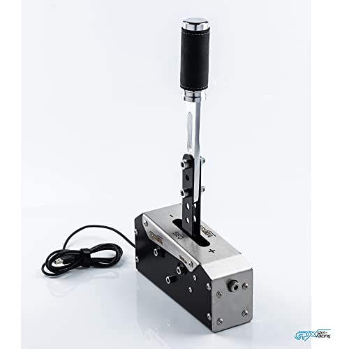 Sim Racing Professionals Aluminum Gear Shifter, Aluminum And Steel Internal Mechanism, E-Sport Equipments, Fully Compatible All Racing Sets For Pc #TOP1