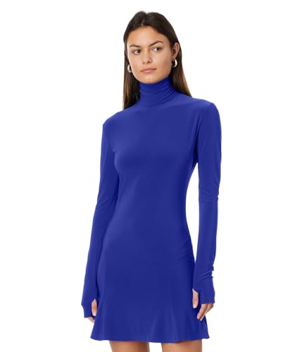 Norma Kamali Women's Long Sleeve Turtle Fishtail Mini Dress