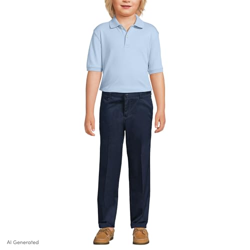 Image of Lands' End School Uniform Kids Short Sleeve Interlock Polo Shirt