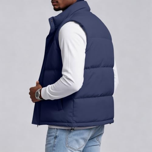 Men's Puffer Vest Quilted Vest No Hood Sleeveless Padded Jacket Coat - image 4