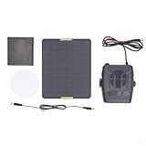 Solarmodul-Heizungs-Set, 20 W, monokristallines PET, tragbare Wärmelösung für den Außenbereich, mit Batteriefach, Dual-USB-DC-Ausgang, heizt Haustierhaus oder Wohnmobil für Camping, Reisen, schwarz