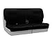Coverking Custom Fit Rear 50/50 Split Bench Seat Cover for Select Chevrolet Tahoe Models - Premium Leatherette Solid (Black)