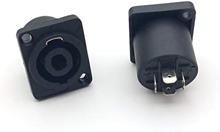 Davitu Electrical Equipments Supplies - 4pin Female Jack Socket Connector Audio Amplifier adapter for PA Amplifier Cable 4 Pin Speakon - (Package: 50pcs)