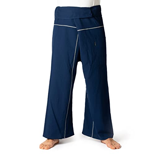 PANASIAM Fisherman pants stripe-design, dark blue, XL