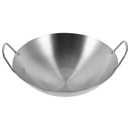 Wok de acero inoxidable 30 cm con doble asa miniatura 1