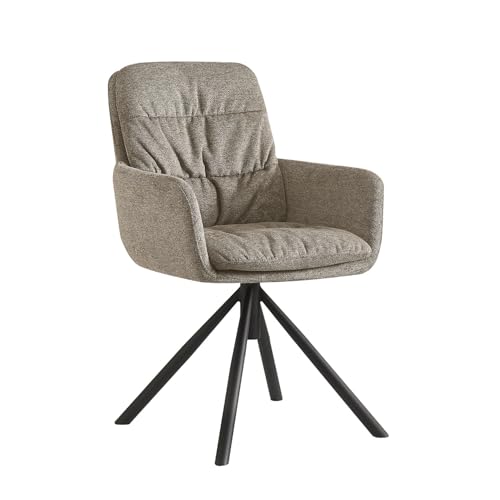 B&D home Esszimmerstuhl CAZAR, Loungesessel Drehstuhl Polsterstuhl für...