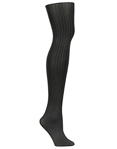 L'eggs Casual Rib Tight-B-Black2