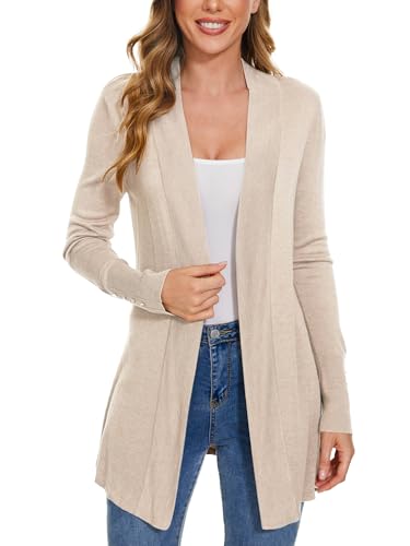 Image of Cardigan for Women Dressy Casual Long Sleeve Open Front Knit Cardigan Sweaters
