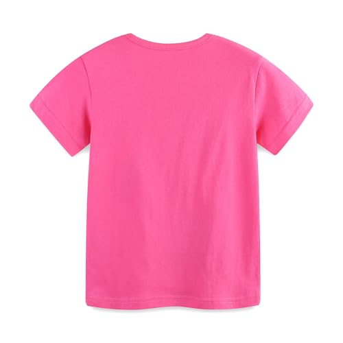 Image of Toddler Girls Short Sleeve T-Shirt 100% Cotton Crew Neck Top Holiday Sweatshirt 3 Pack