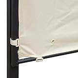 Outsunny 3 x 2.5m Patio Metal Gazebo Door Window Awning Wall Mount Canopy Outdoor Sunshade with Extended Shelter Cream White - Image 6