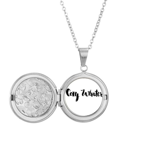 Collier avec médaillon d'hiver confortable à porter sous un pull doux en laine