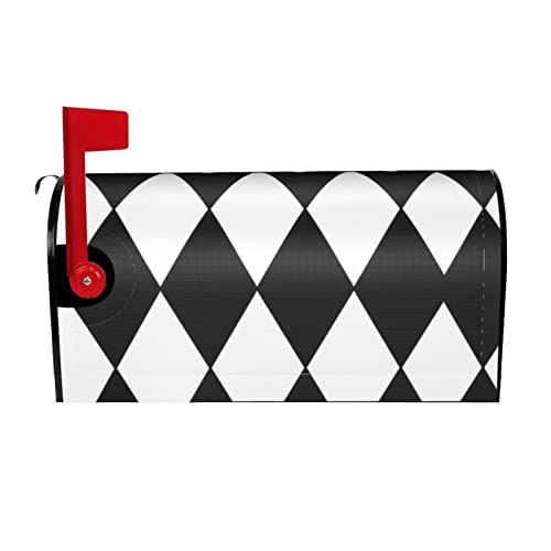 ZGXJJPP Mailbox Covers Magnetic Harlequin Mailbox Cover Mailbox Wraps Post Letter Box Cover Garden Decoratives 21x18 in