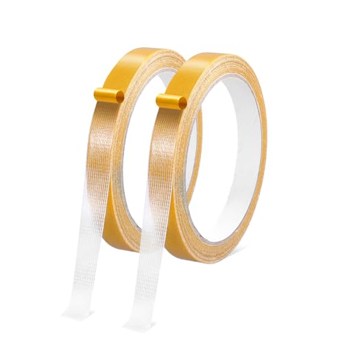 Double Sided Fabric Hem Tape For Clothes Pants Curtains,No Sew No Iron Hemming Fashion Tape For Women Clothes To Stay In Place,Dress Tape Fabric To Skin Friendly Sticky But Removable 0.5 in x 33FT(2)