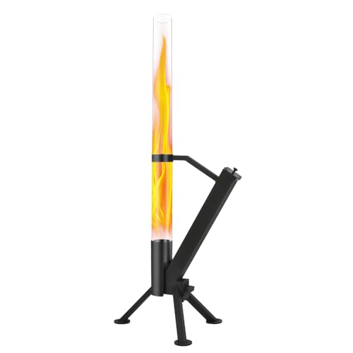 StarEcho Wood Pellet Patio Heater for Outdoor,Portable Patio Pellet Fire Rocket,Glass Tube for...