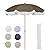 Tempera 7ft Outdoor Patio Umbrella with Carry Bag,Beach Umbrella with Fringe|Vintage Tassel Umbrella with Prime Steel Pole and Ribs Push Button Tilt,Ideal for Garden Lawn Poolside,UPF50+,Khaki
