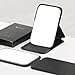 DUcare Mini Folding Mirror Portable Travel PU Portable Adjustable Rectangular Ultrathin Vanity Mirror with Stand, for Travel, Camping,Home