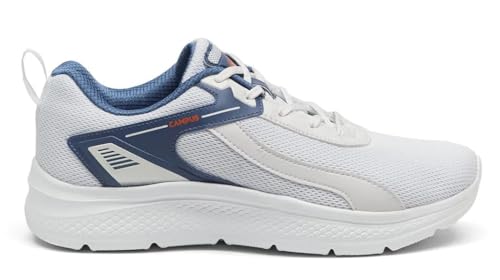 Image of Campus Port Men's Running Shoes | Breathable Mesh | Memory Foam Insole | Lightweight & Durable EVA Sole | Black & Dark Grey Sports Sneakers
