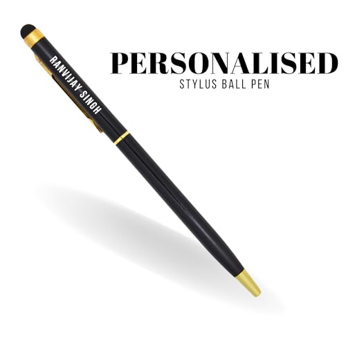 Image of Personalized Pen with Name Engraved - Premium Black Metal Ball Pen (Blue Ink)