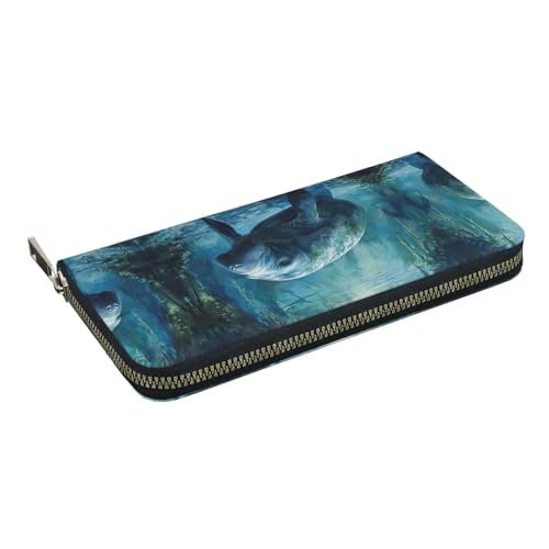 Manatee Animals Print Womens Wallet, Ladies Credit Card Holder, Phone Wallet Purses, Long Clutch Hand Bag2
