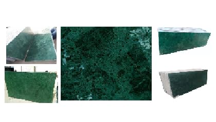glowy green granite tile 12x12 inch - glossy, shiny & polished- used for flooring & wall - wallpaper decoration, house name plate, stairs etc. 16-18mm width. exported in more than 30 countries