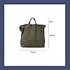 UICIOP Women Canvas Tote Handbags Casual Shoulder Work Bag Crossbody Top Handle Bag Cross-body Handbags, Military Green, One Size #3