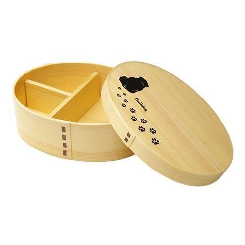 紀州漆器 曲げわっぱ 弁当箱 [我が家の愛犬シリーズ]ブルドック[YS58]