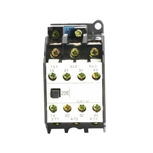 Contacteur triphasé 22A à contacts auxiliaires multiples 2NC 2NO bobine AC24V CJX1-22