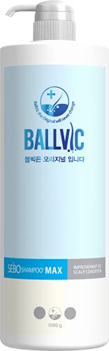 BallVic Sebo Shampoo - Itchy Scalp Trouble Care Dandruff Treatment Hair Loss Shampoo for Seborrheic Dermatitis Eczema Men and Women 2.8 Oz (1000g)