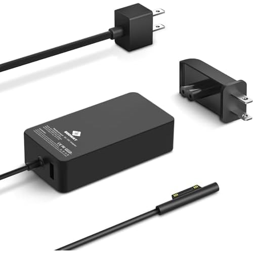 Surface Pro Charger 65W, Surface Laptop Charger for Microsoft Surface Pro 9/8/7+/7/6/5/4/3 Surface Laptop 5/4/3/2/1/Studio,Surface Book 2/1,Surface Go 3/2/1 Support 44W, 36W,6FT and Wall Plu