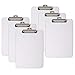 Charles Leonard Letter Size Plastic Clipboard, Clear, Pack of 6