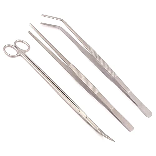 Precise Canada: 3 In 1 Long Stainless Steel Aquarium Tank Aquatic Plant Tongs Scissors Tools For Fish Tank Plants