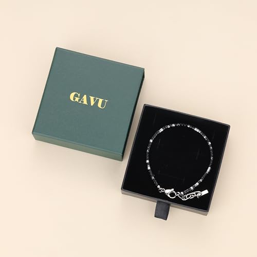 GAVU Pulsera de Piedra Negra Hematite para Hombre miniatura 6