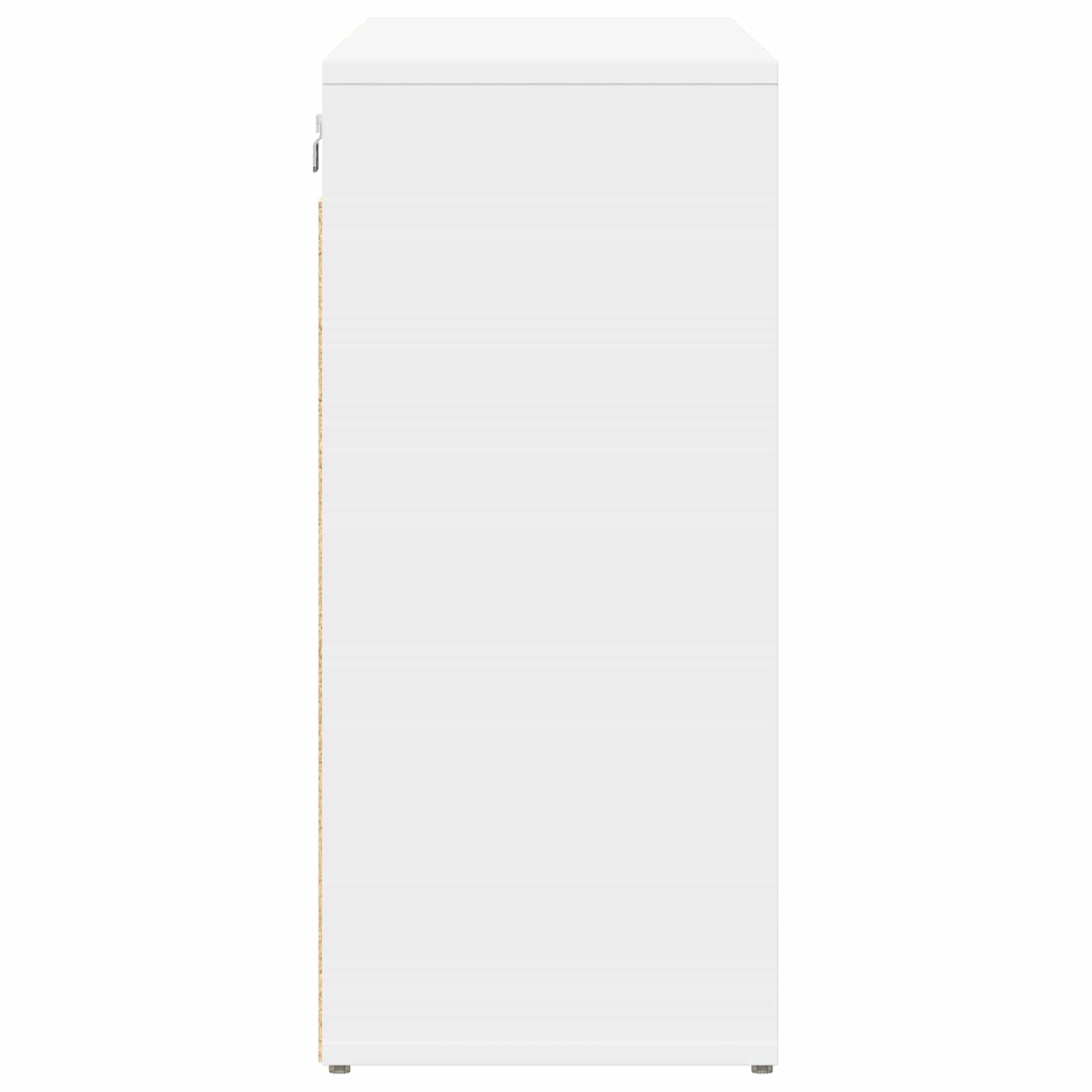 Scarpiera con mensola bianca, 103 x 30 x 67 cm, in legno, scarpiera stretta, con ripiani per corridoio, ingresso, per scarpe da ginnastica e stivali