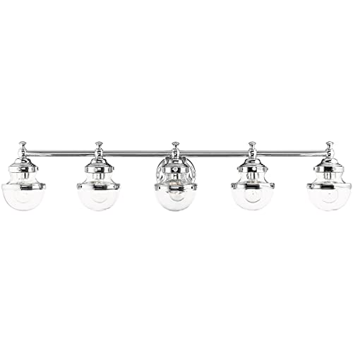Image of Livex Lighting 17415-05 5 Light Polished Chrome Bath Vanity