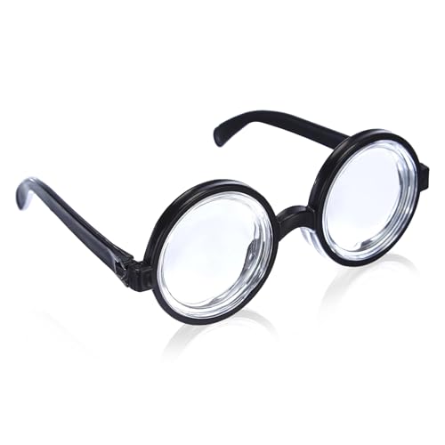 Yphzmtz 2 Stück Dekorative Brille, schwarzer Rahmen brille ohne stärke, lustige Lupe, vergrößern Sie Ihre Augen, Kostümzubehör für Karneval, Fasching und Mottoparty (Schwarz) Yphzmtz 2 Stück Dekorative Brille, schwarzer Rahmen brille ohne stärke, lustige Lupe, vergrößern Sie Ihre Augen, Kostümzubehör für Karneval, Fasching und Mottoparty (Schwarz)