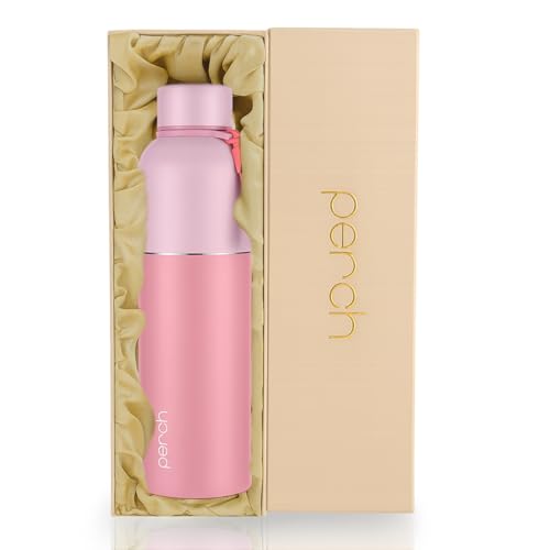 Image of Perch Zenith ISI Certified Hot & Cold Steel Water Bottle 1L | Vacuum Insulated Flask | BPA-Free Leakproof Bottle for Office, School & Gym |Gift Box|Birthday, Anniversary & Corporate Gift |Baby Pink