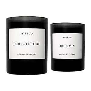 Byredo scented bibliotheque bohemia candles 2 pack 84oz bundle 2 items  urban country home decor