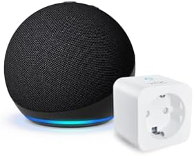 Echo Dot (5.ª generación) | Antracita + WiZ Enchufe Inteligente, compatible con Alexa - Kit de inicio de Hogar digital