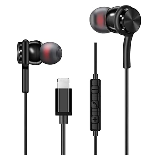 BCRKLO Wired Earphones in Ear Headphones Earbuds for iPhone 13 12/12 Mini 11 Pro/11 Pro Max Headphones, Stereo NoiseIsolating Compatible with 7/8/8 Plus/X/XS/XR/XS Max and iPad