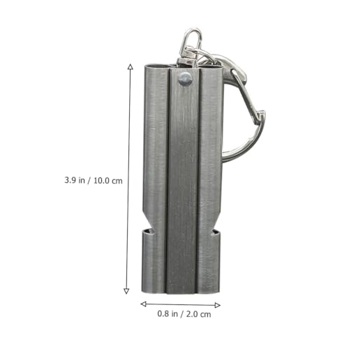 Silbato portátil de acero inoxidable para emergencias Abaodam miniatura 2