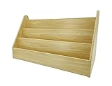 FixtureDisplays® Maple Color Countertop Book Shelf Display, Greeting Card Rack, Step Rack for...