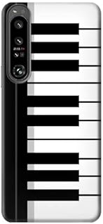 R3078 Black and White Piano Keyboard Case Cover for Sony Xperia 1 IV
