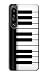 R3078 Black and White Piano Keyboard Case Cover for Sony Xperia 1 IV