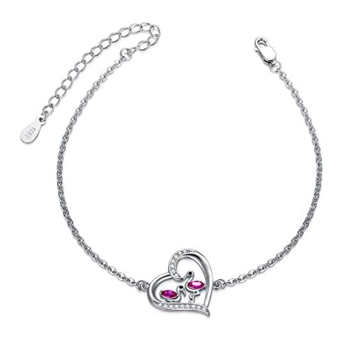 Flamingo Bracelet 925 Silver Heart Adjustable Flamingo Jewellery Gifts for Girls Women Cover